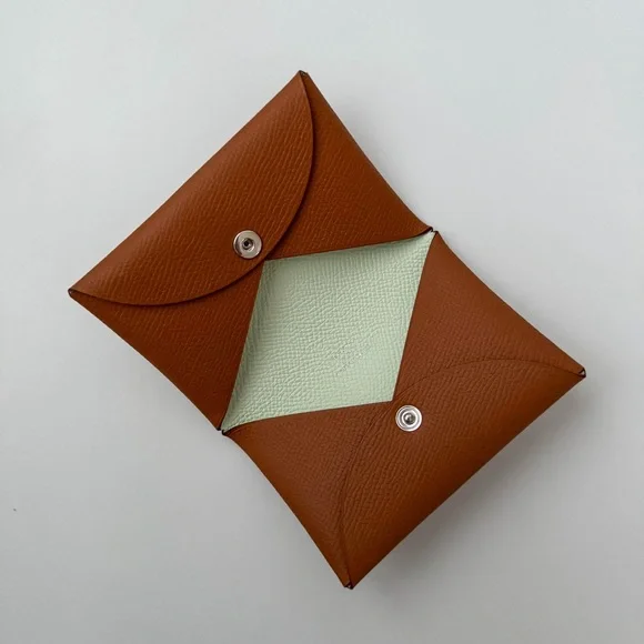 Hermes Calvi Wallet in Tan - Picture 2 of 5